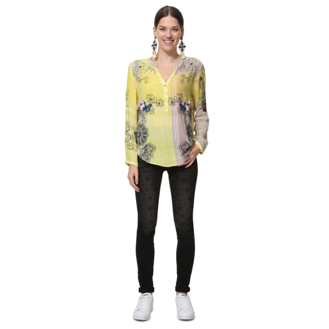 Cămașă Desigual Willem galben :: XS