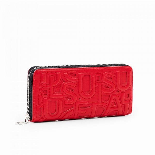 Portofel Desigual Maki Taupe Fiona, carmin