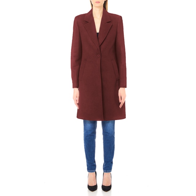 Palton bordo, cu adaos de lână, Liu•Jo :: 40