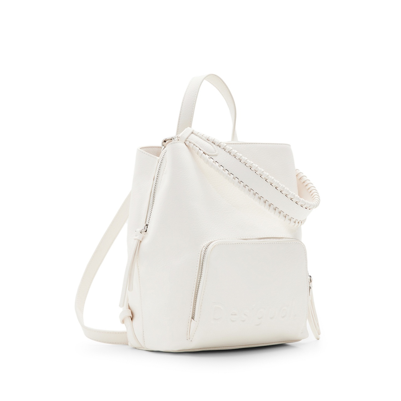 Rucsac Desigual Half Logo 24 Sumy Mini, alb